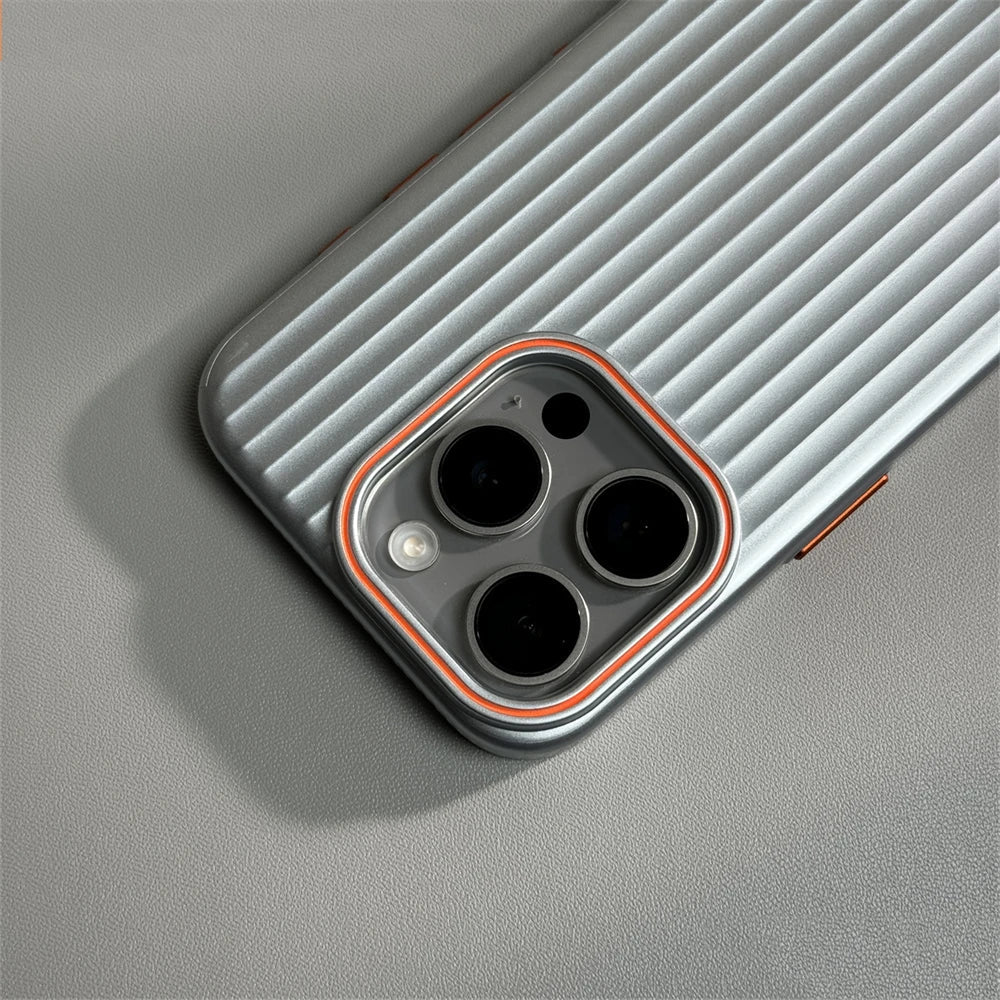 Skanto | Ultrafin korrugert matte sjokksikker etui for iPhone