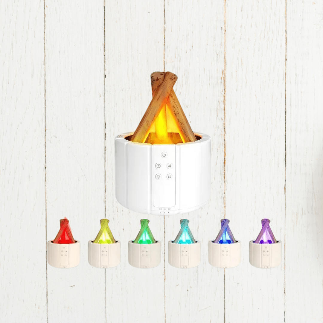 Skanto | Lumafyre Aroma Diffuser | Ultralyd Flamme Luftrenser | Parfymeolje Funksjon | Avslappende Belysning & Moderne Design