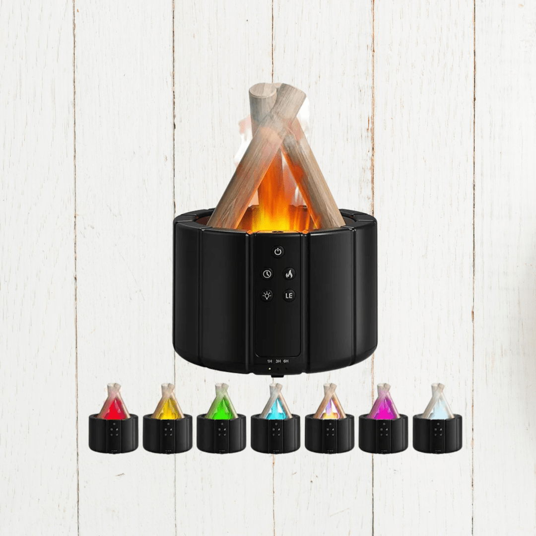 Skanto | Lumafyre Aroma Diffuser | Ultralyd Flamme Luftrenser | Parfymeolje Funksjon | Avslappende Belysning & Moderne Design
