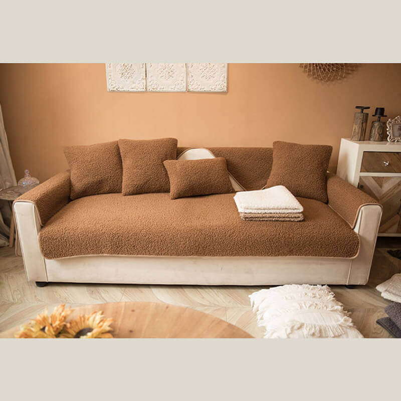 Ultrasoft Teddy Fleece Varm Non-Slip Sofa Deksel 90x160 cm | Skanto