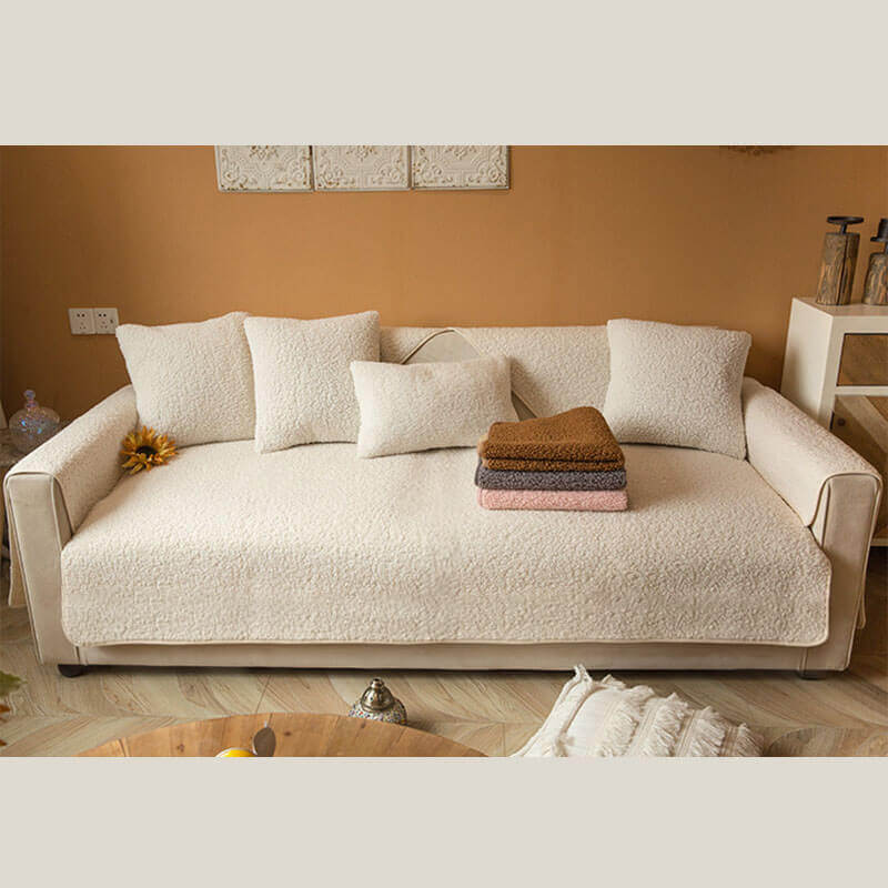 Ultrasoft Teddy Fleece Varm Non-Slip Sofa Deksel 90x160 cm | Skanto