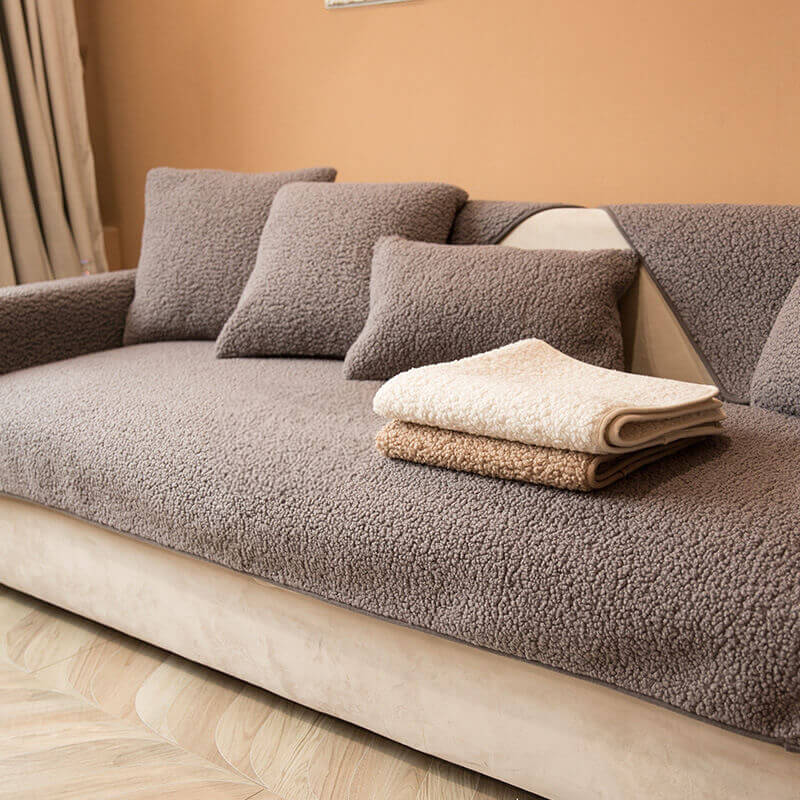 Ultrasoft Teddy Fleece Varm Non-Slip Sofa Deksel 90x160 cm | Skanto