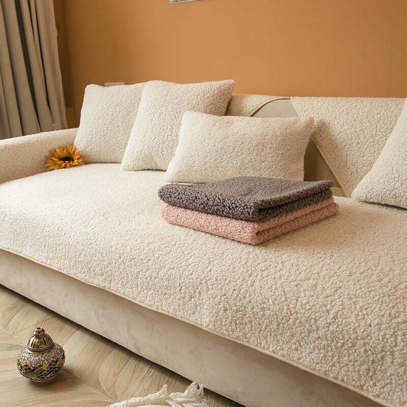 Ultrasoft Teddy Fleece Varm Non-Slip Sofa Deksel 90x160 cm | Skanto