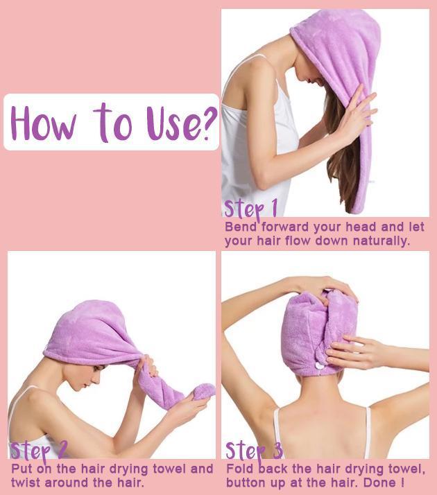 Magic Instant Dry Hair Towel | Skanto