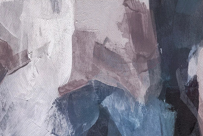Blå Mauve Lilla Abstrakt Fargeblokk Veggkunst Fine Art Lerret Utskrifter Bilder For Luksusleilighet Stue Spisestue Inngang Mottak Foyer Dekor | Skanto