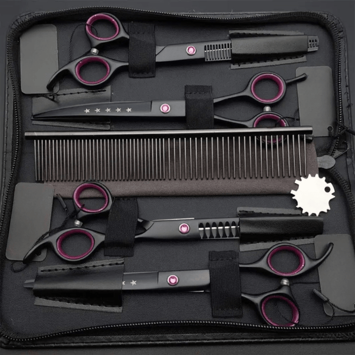 4-teiliges Scheren-Set für präzise Tierpflege