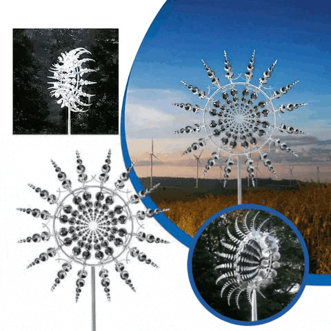 MagicWind kinetisk vindmølle i metall | Skanto