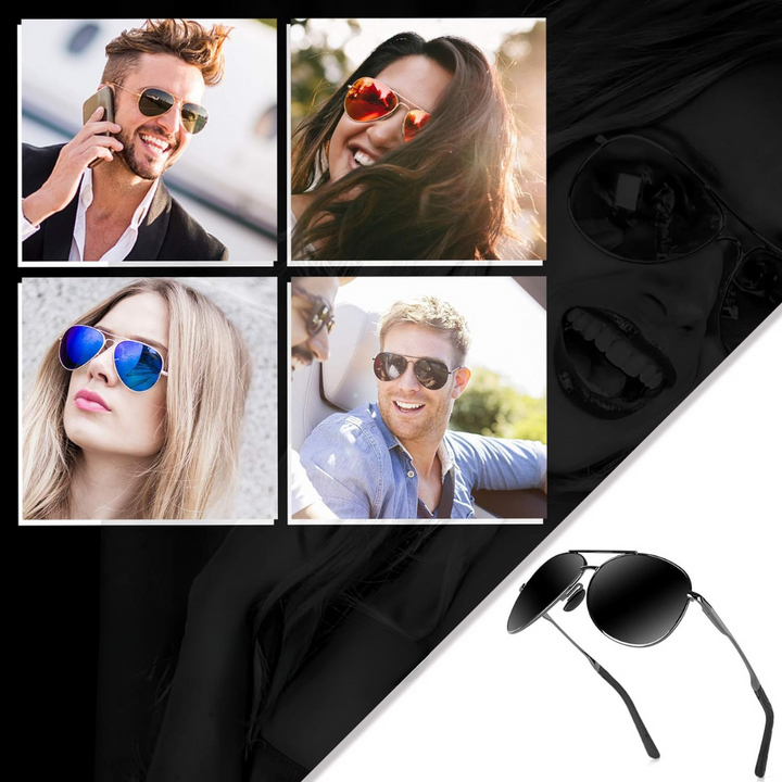 Premium Polariserte Aviator Solbriller - Joey | Skanto