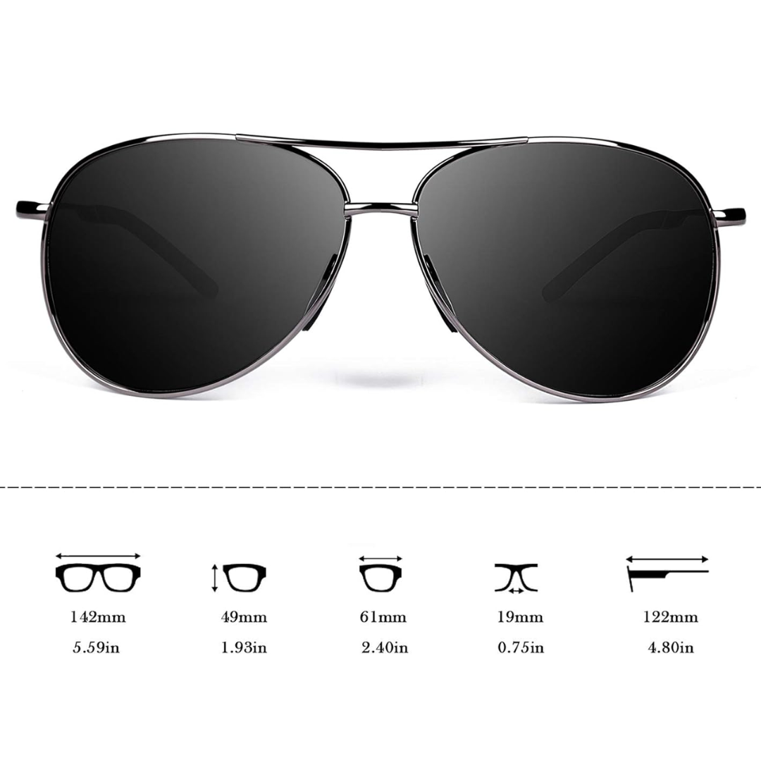 Premium Polariserte Aviator Solbriller - Joey | Skanto