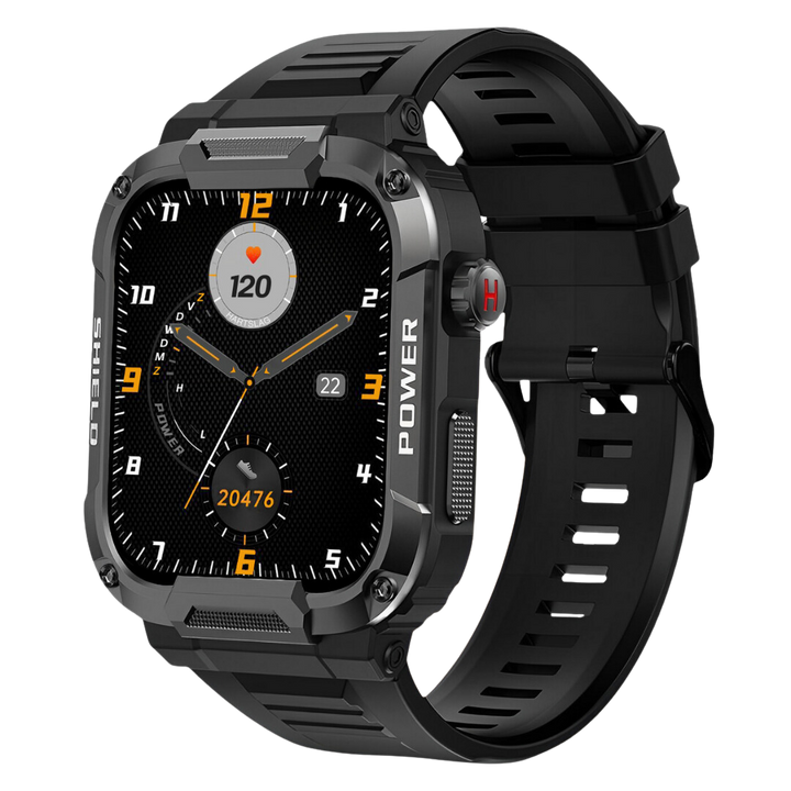 Skanto | IronPulse X1 Robust Smartklokke – Sjokkresistent, Vanntett & Helsemonitor