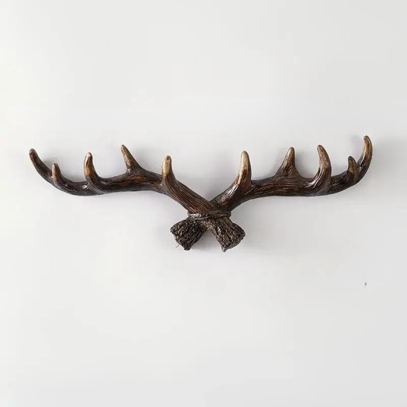Vintage-Wandhaken fra Geweih, rustikale Garderobe