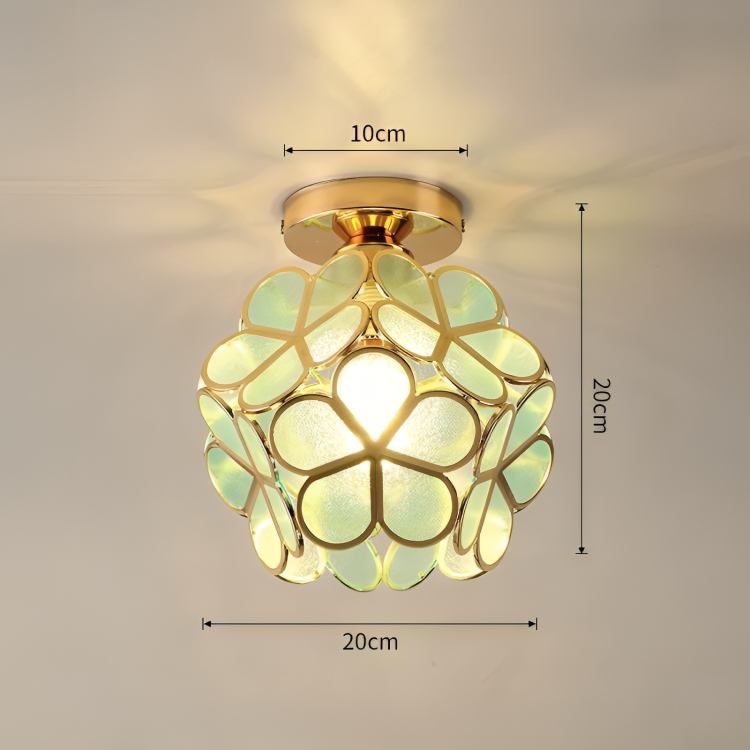 Retro stil PVC taklampe – Blomstermønster for et unikt utseende | Skanto