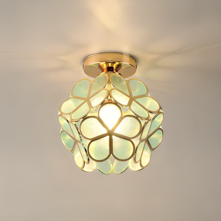 Retro stil PVC taklampe – Blomstermønster for et unikt utseende | Skanto