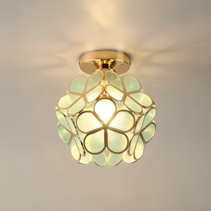 Retro stil PVC taklampe – Blomstermønster for et unikt utseende | Skanto