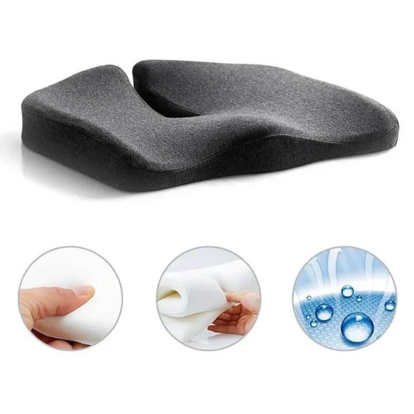 Skanto | ErgoRelief Setepute – Ergonomisk Minne Skumpute for Rygg og Haleben