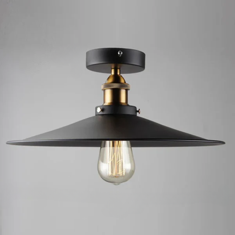 Vintage taklampe i industriell stil, retro taklys med Edison-pære, LED-kompatibel | Skanto