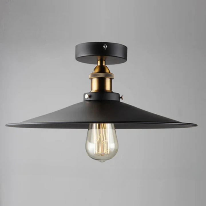 Vintage taklampe i industriell stil, retro taklys med Edison-pære, LED-kompatibel | Skanto