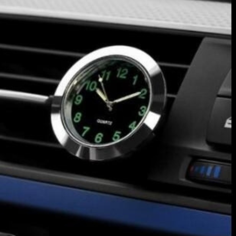 AutoTime Mini Analog Klokke – Selvklebende og Stilleggende Design for Bilinteriør Skanto
