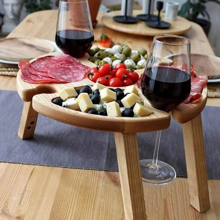 CheeseBoard Delights – Stylish Wooden Picnic Accessory Skanto