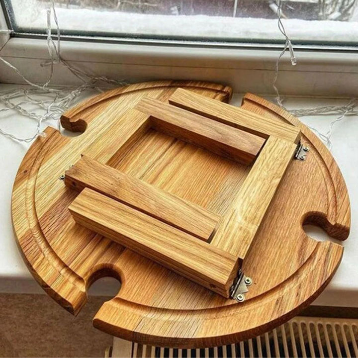 CheeseBoard Delights – Stylish Wooden Picnic Accessory Skanto