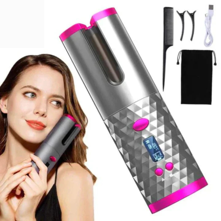Skanto | PerfectCurl Automatisk Krøll Styler | Trådløs og Oppladbar for Perfekte Krøller