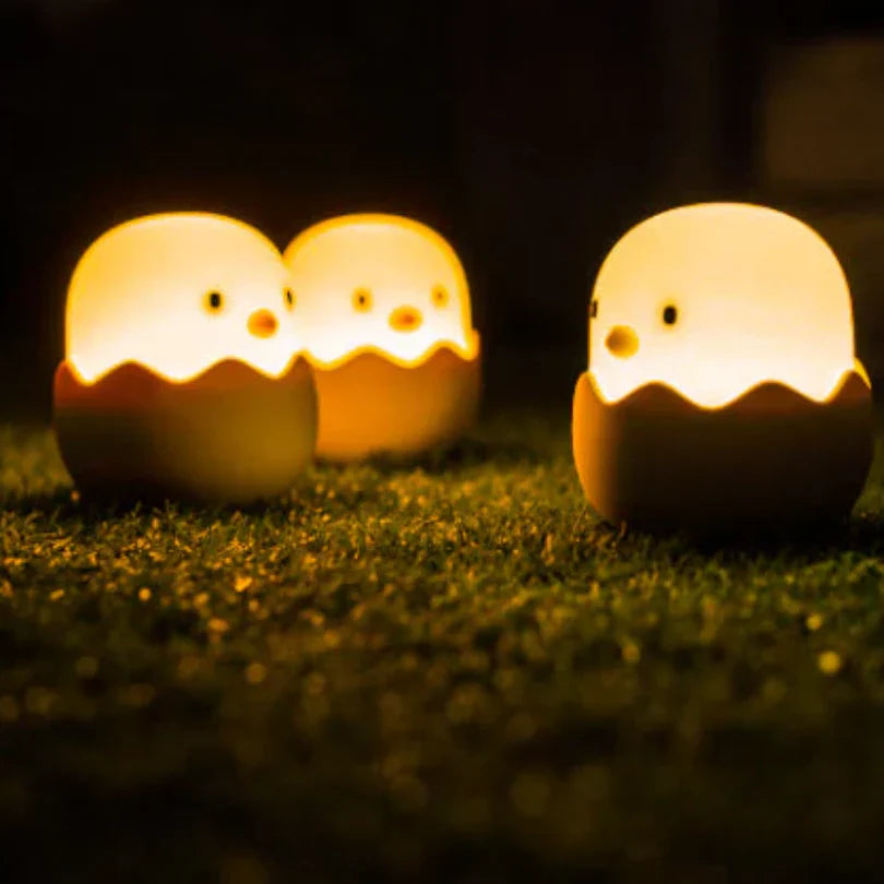 Skanto | Kylling Nattlampe for Barn – Søt LED Lampe i Eggdesign for Barnerommet