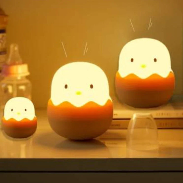 Skanto | Kylling Nattlampe for Barn – Søt LED Lampe i Eggdesign for Barnerommet