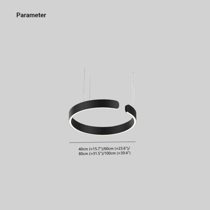 Skanto | Moderne Sirkulær LED Pendellampe - HaloRing
