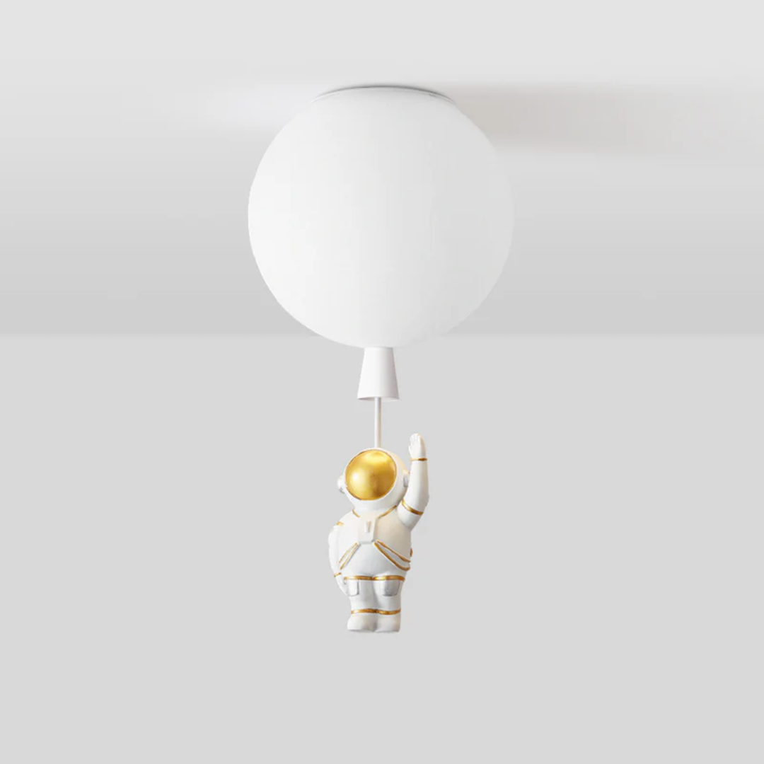 Skanto | Trendy Måne/Astronaut Barnerom LED Taklampe - CosmoGlow