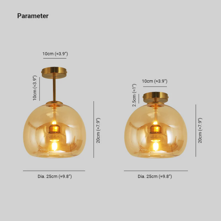 Moderne Rund LED Taklampe - Aurelia | Skanto