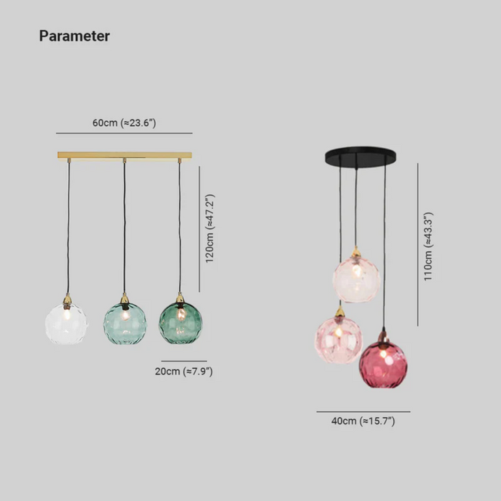 Moderne Klynge Pendellampe med 3 Lys - Cascade | Skanto