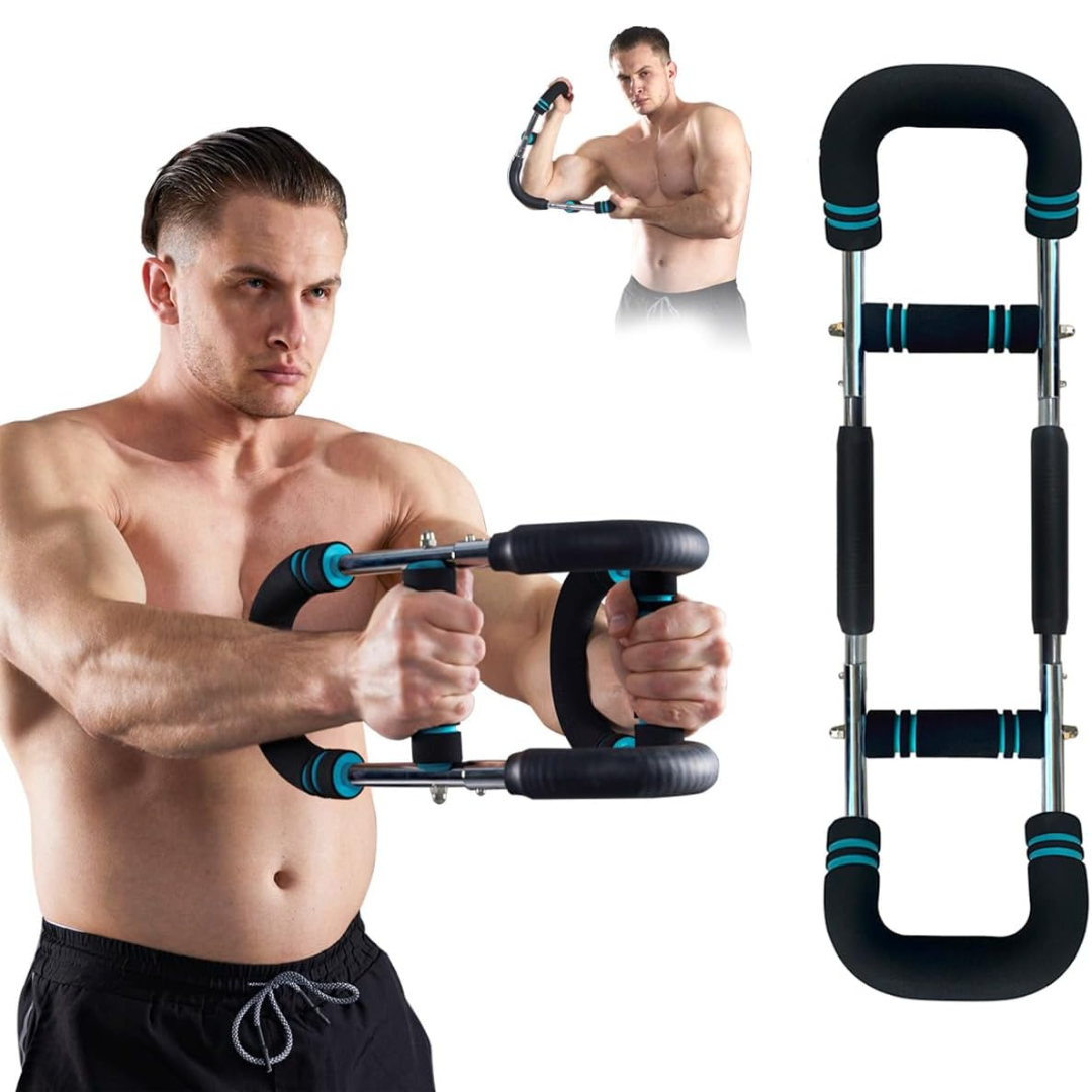 Skanto | Twister Arm Trening Maskin – Justerbar Fjær Treningsstang for Overkropp Styrketrening