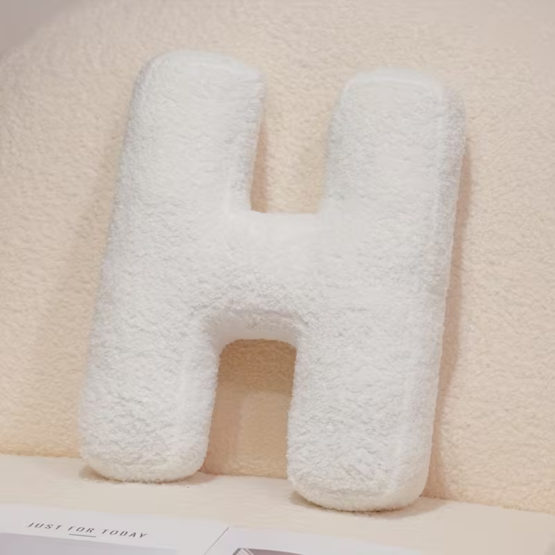 Hvit Bokstav Dekorativ Pute – Myk Og Allsidig | Kreative Puter For Sofaen Og Sengen | Skanto