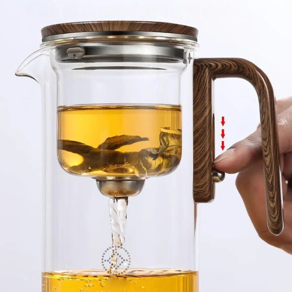 TranquilSip Teekanne – Magnetisk Bryter Filterglass Teapot | Skanto