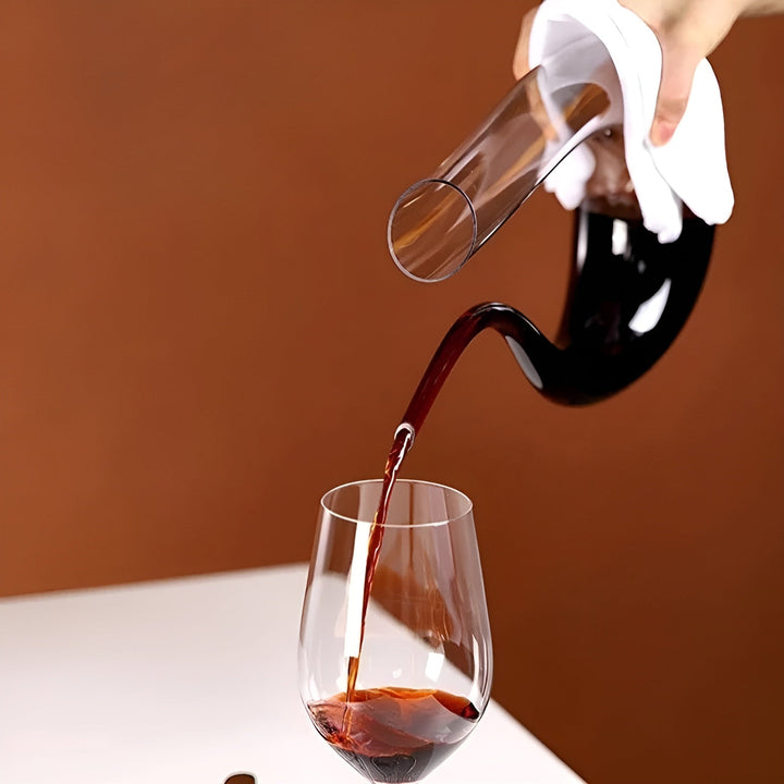 Vinkaraffel med perlator – Håndbrygget og stilig – 1500 ml for bar og hjem – Blyfritt glass