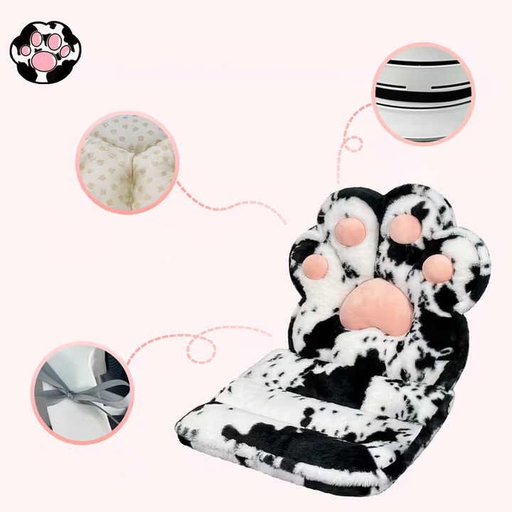 L-formet kattepotepute – kosete og myk | Fluffy sittepute for spillstoler og sofaer