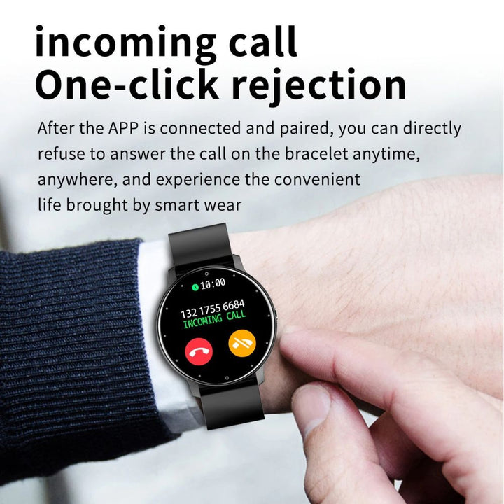 Skanto | PulseTrack Slim Smartwatch – Vanntett, Helseovervåking & Full-Touchscreen