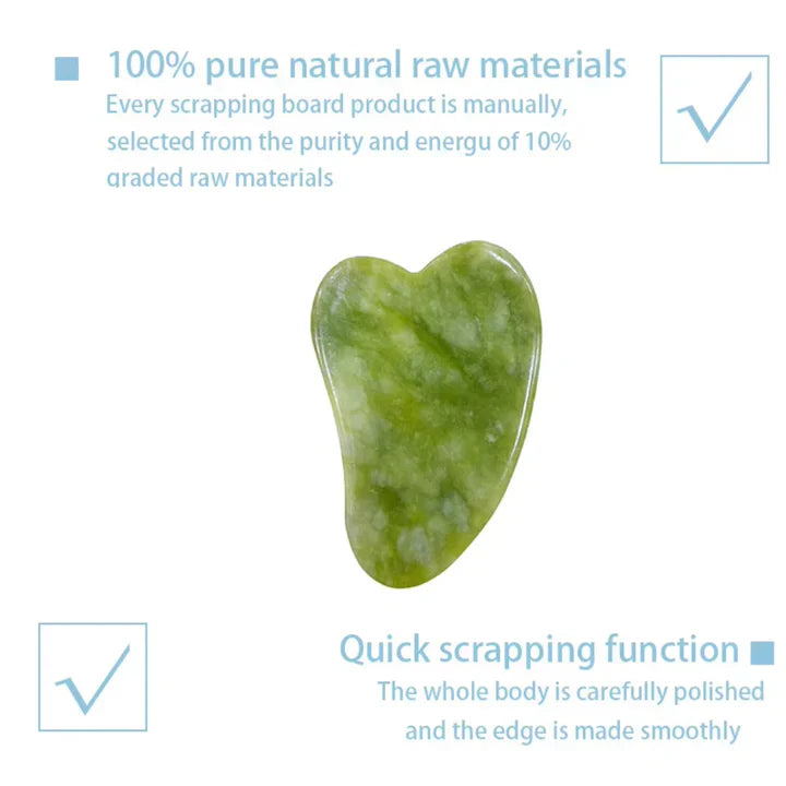 Skanto | Instant Glow Gua Sha & Jade Roller Set | For strålende hud og naturlig avslapning