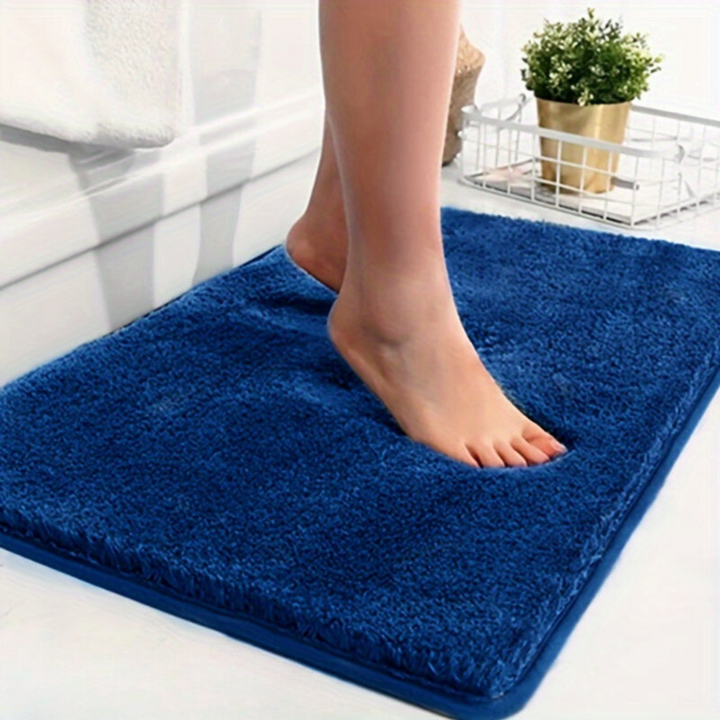 Ikke-glidende absorberende tykt pluss badematte