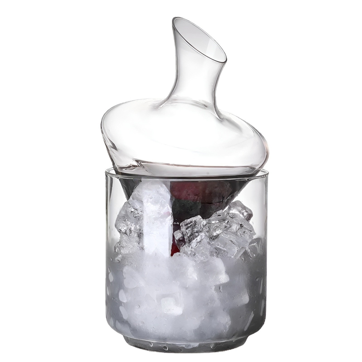 Whiskykaraffel med isbeholder – Loodvrij premium glass | Stilig sett for whisky, vodka og brandy