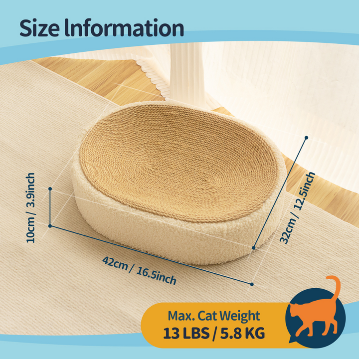 Premium kat sisal klore seng i beige Skanto