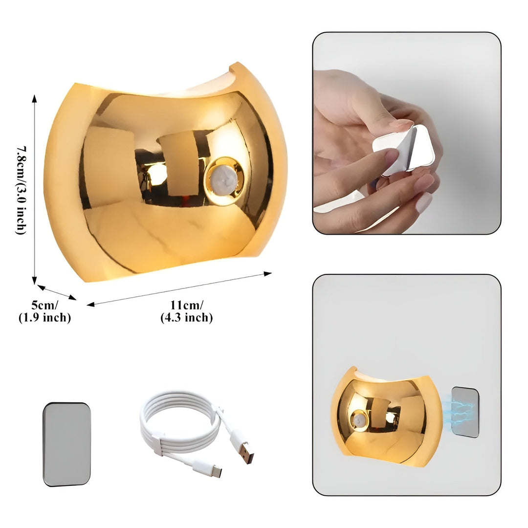 Vegglampe med bevegelsessensor – Dobbel LED-belysning oppover og nedover | Magnetisk og PortaSkantoe