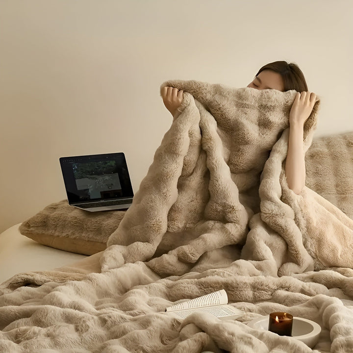 Fleece og fleece-lue – Ekstra myk og varm | Perfekt for sofa og soverom