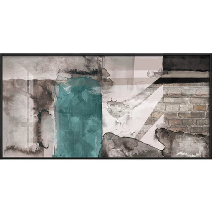 Urban Abstract Grå Grønn Store Størrelser Veggkunst Fine Art Lerretsutskrift Bilde For Byleilighet Stue Spisestue Hjem & Kontor Innredning | Skanto