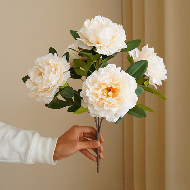 Kunstige 5 store hodet peonblomster