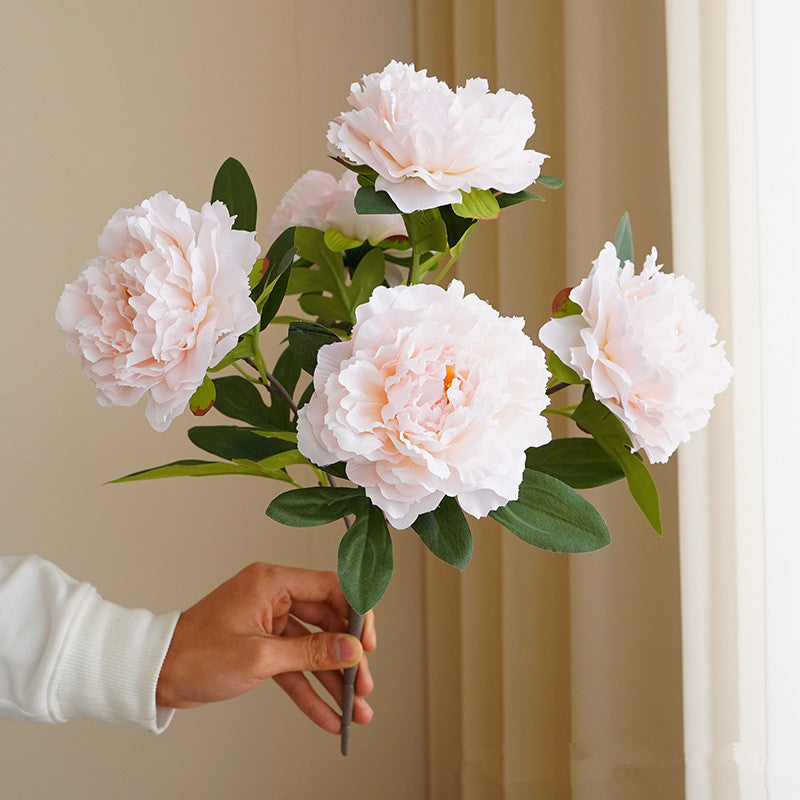Kunstige 5 store hodet peonblomster