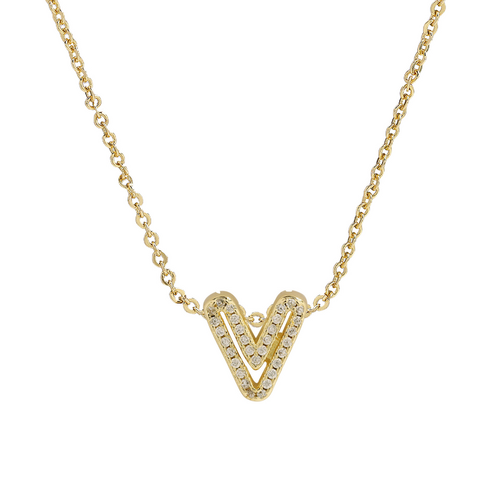 Skanto | Blændende Diamant Initial Halskjede