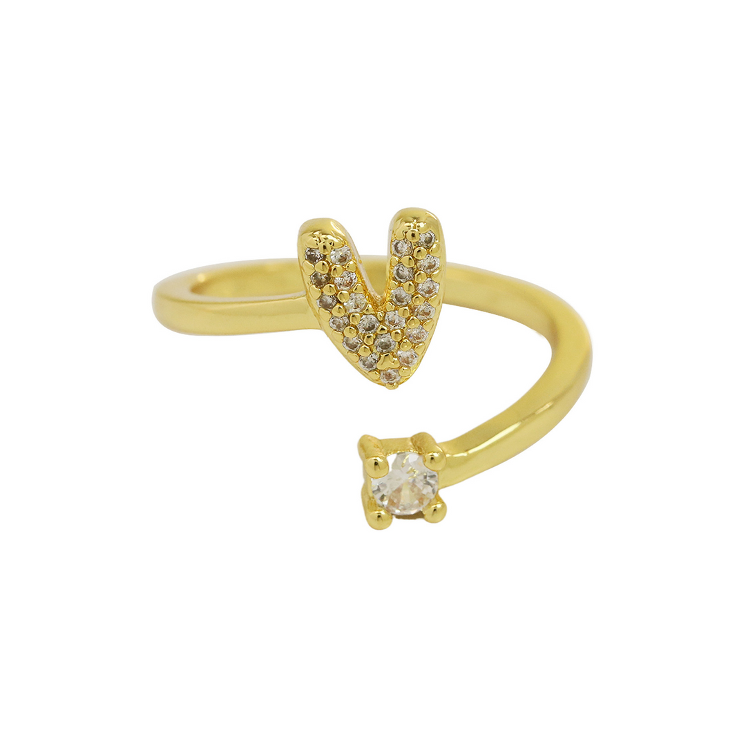 Skanto | Delikat Boble Diamant Innpakning Initial Ring