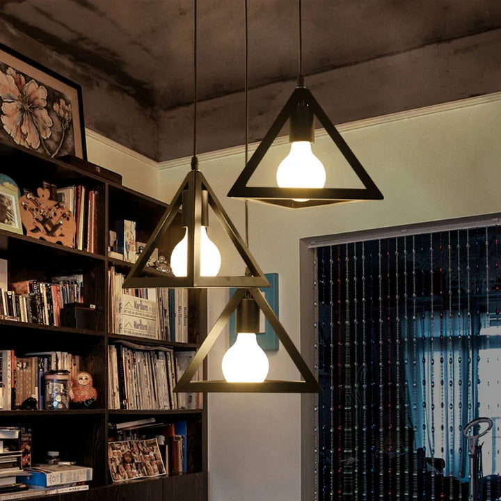 Vintage jern pendellampe i industriell design – retro hengelampe for spisestue og stue | Skanto