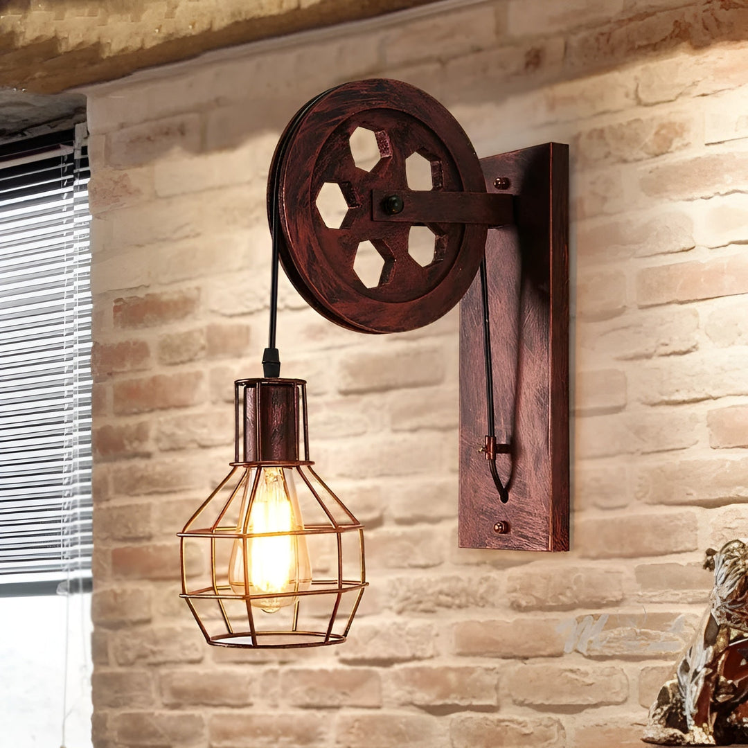 Vintage Industrial LED Vegglampe - IronGlare | Skanto